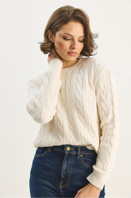 Pullover mit Haarzopf-Muster - Image 5