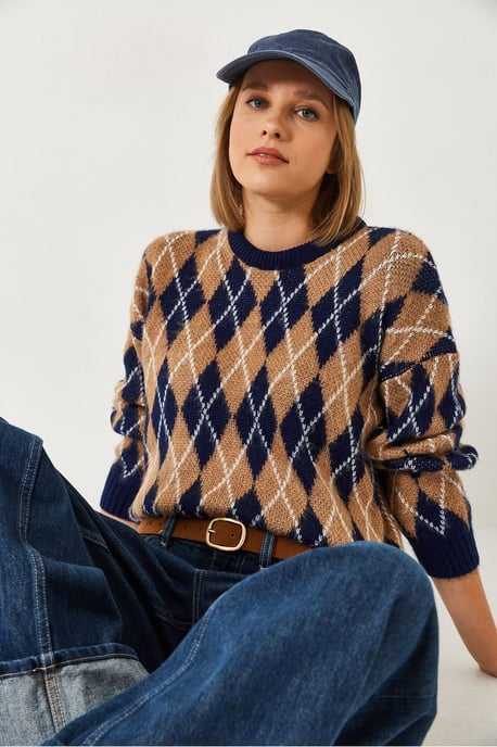 Diamantmuster Pullover - Image 2