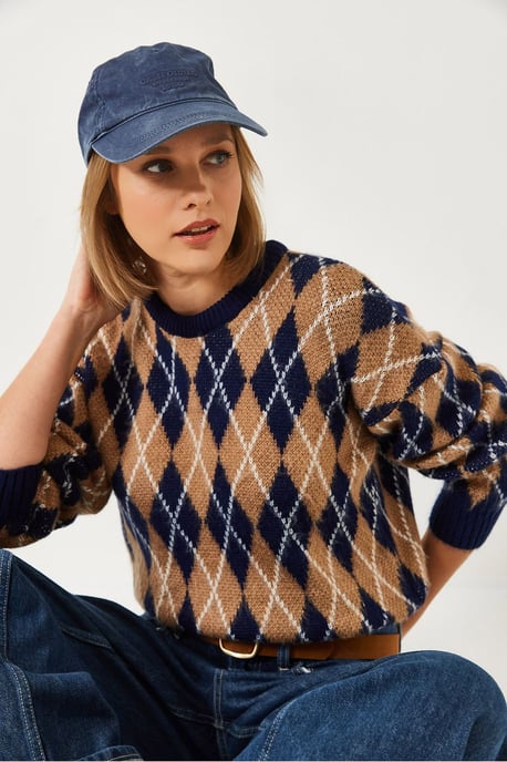 Diamantmuster Pullover - Image 3