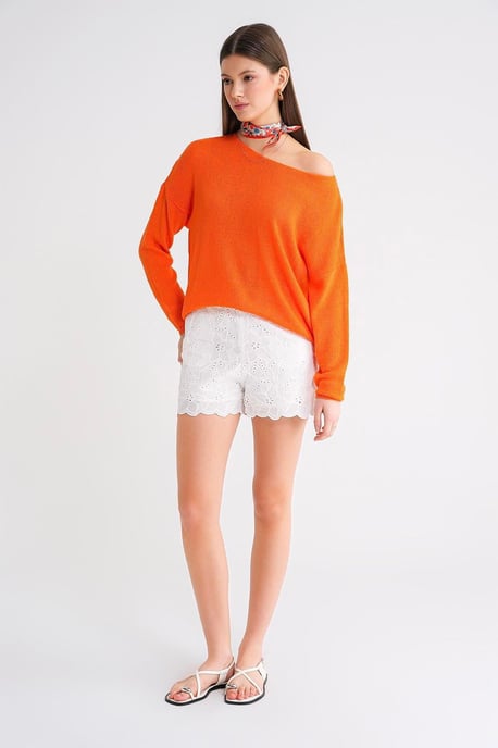 Übergroßer Bootsausschnitt-Strickpullover - Image 2