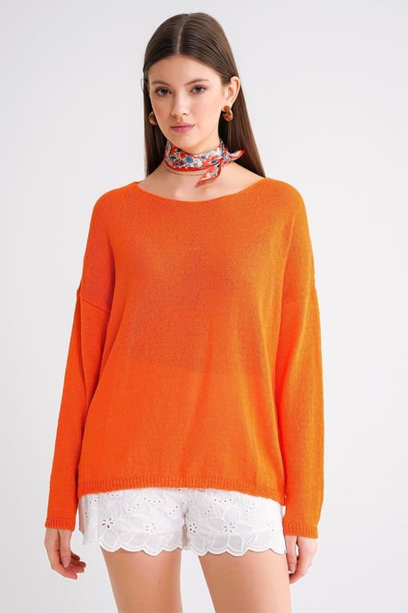 Übergroßer Bootsausschnitt-Strickpullover - Image 5