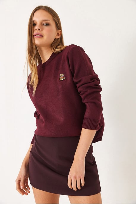 Bestickter Rundhalsausschnitt-Pullover - Image 3