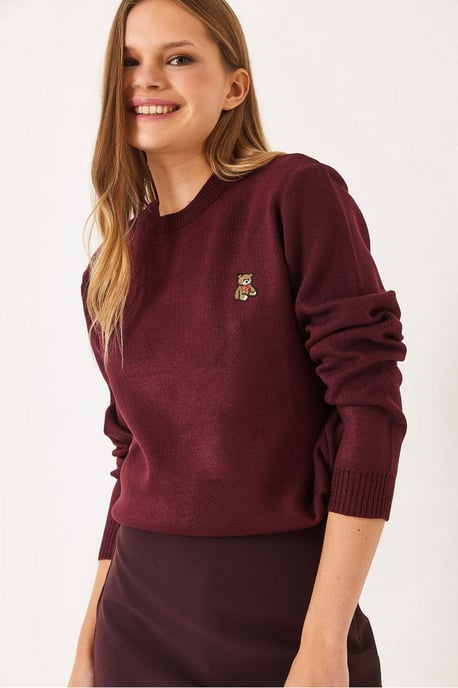 Bestickter Rundhalsausschnitt-Pullover - Image 4
