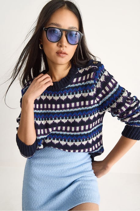 Ethnisch gemusterter Strickpullover - Image 2