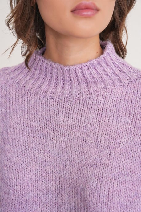 Lässiger Schnitt Rundhals Dickstrickpullover - Image 5