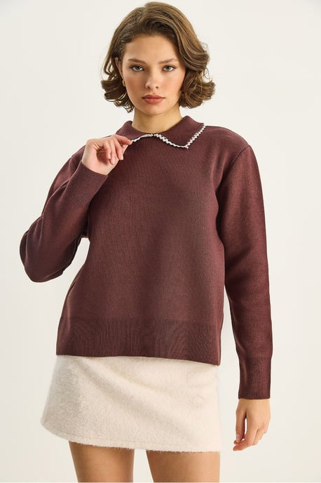 Strickpullover mit Hemdkragen - Image 2