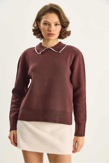 Strickpullover mit Hemdkragen - Image 3