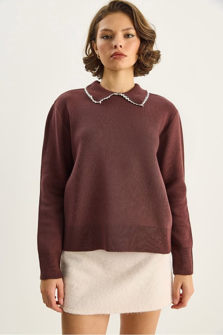Strickpullover mit Hemdkragen - Image 4