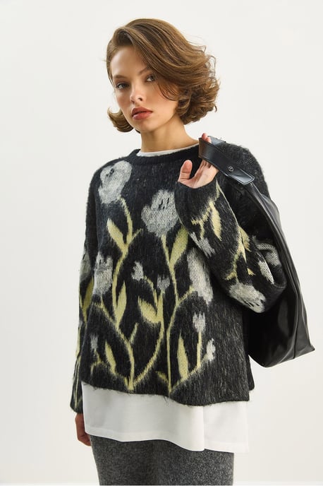 Crewneck-Blütenpullover - Image 2