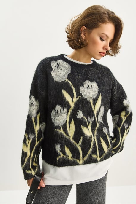 Crewneck-Blütenpullover - Image 4