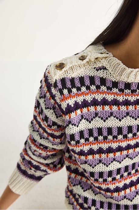 Ethnisch gemusterter gestrickter Pullover - Image 5