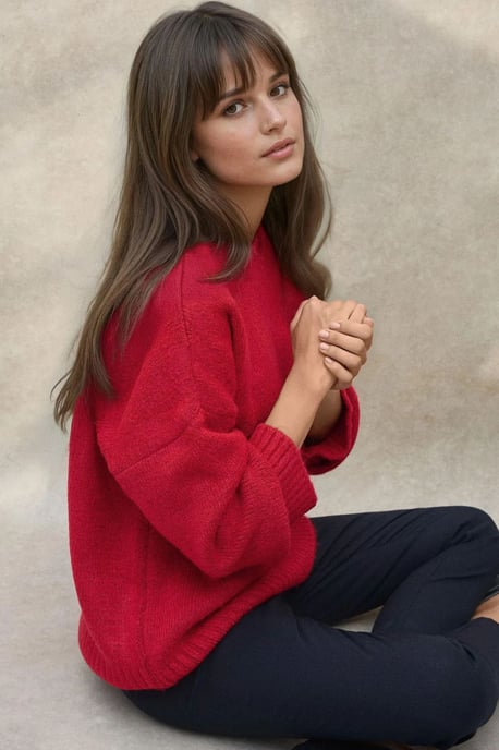 Dicker Strickpullover mit Rundhalsausschnitt - Image 3