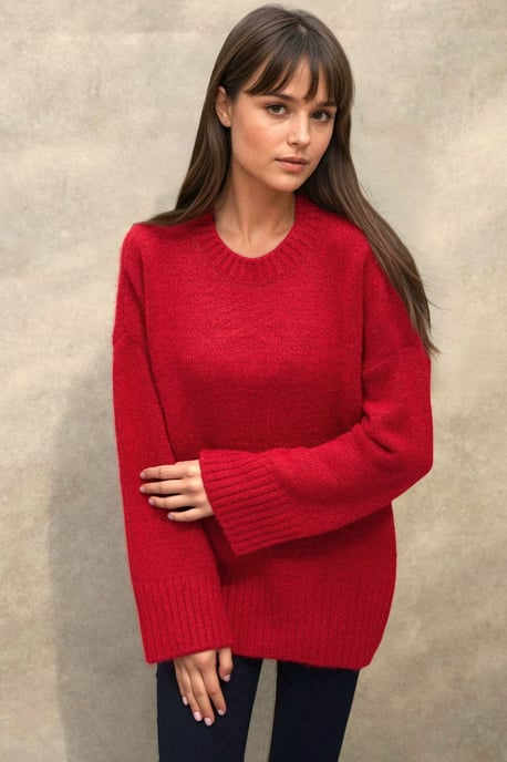 Dicker Strickpullover mit Rundhalsausschnitt - Image 5
