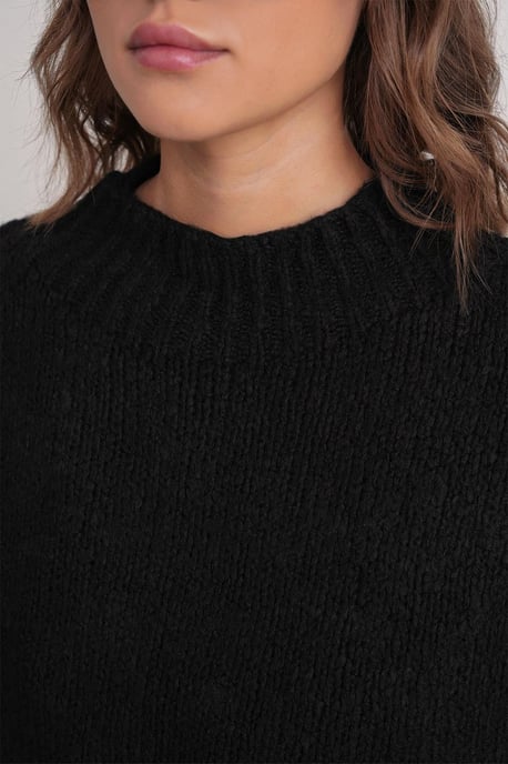 Lässiger Pullover mit Rundhalsausschnitt aus dickem Strick - Image 5