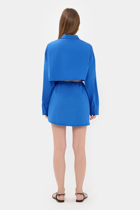 Lockere Ärmel Oversized Crop Shirt - Image 5
