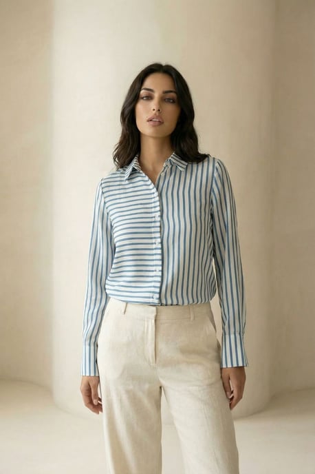Gestreiftes Button-Up-Shirt - Image 1