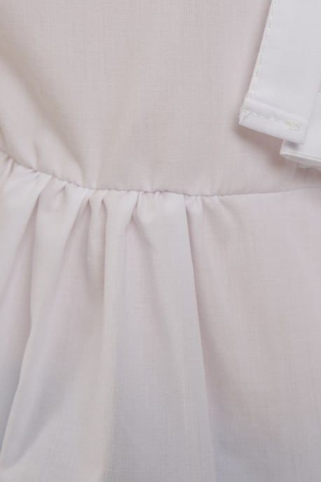 Baumwoll-Bluse mit Rundhalsausschnitt und Schleifendetail - Image 6