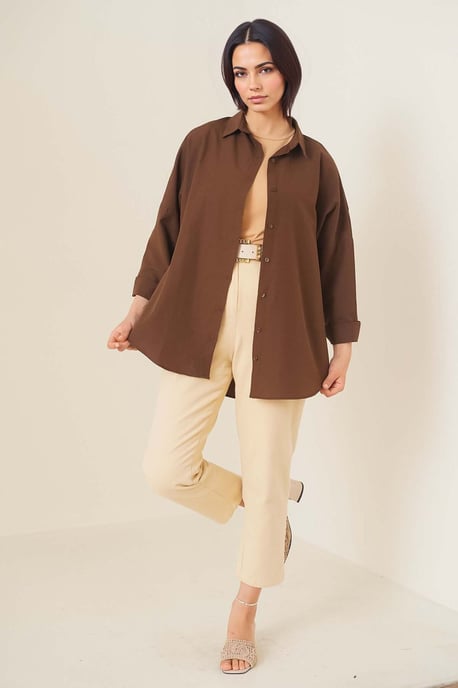 Relaxed Fit Popeline-Shirt mit Knopfverschluss - Image 2