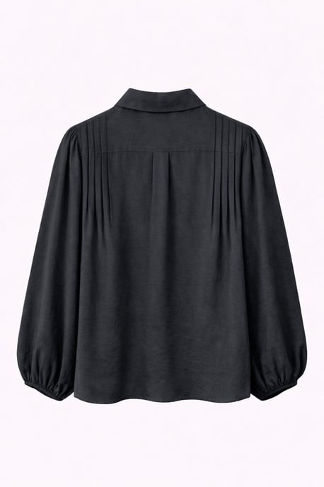 Strukturierte Ripp Longsleeve Hemd mit Knopfleiste - Image 3