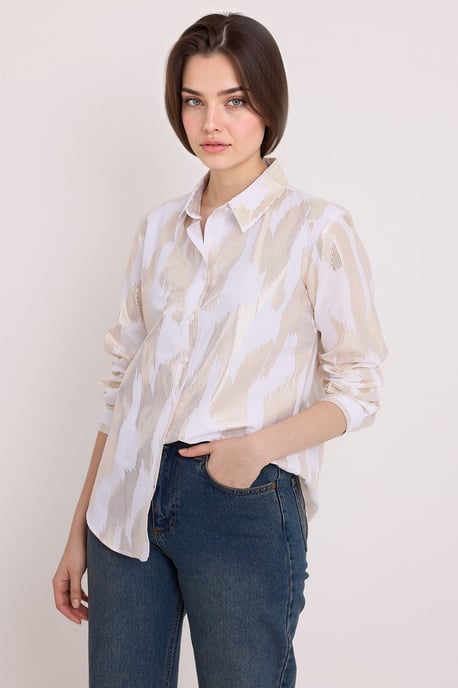 Übergroßes gestreiftes Button-Up Hemd - Image 3