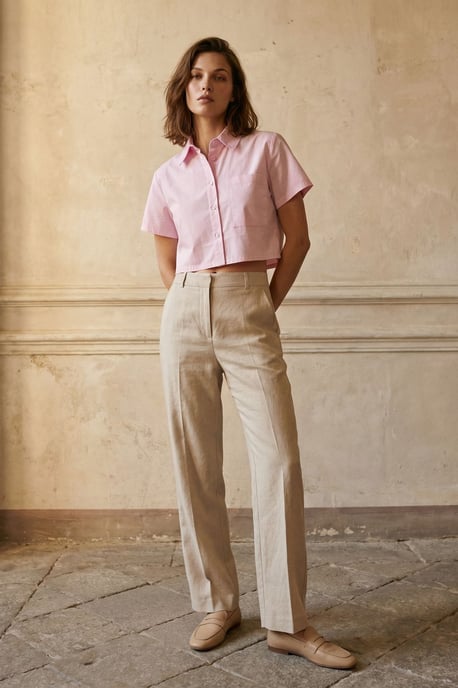 Knopf-Down Pocket Crop Shirt - Image 2