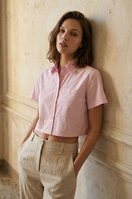 Knopf-Down Pocket Crop Shirt - Image 5