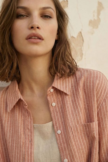 Übergroßes gestreiftes Button-Up Hemd - Image 5