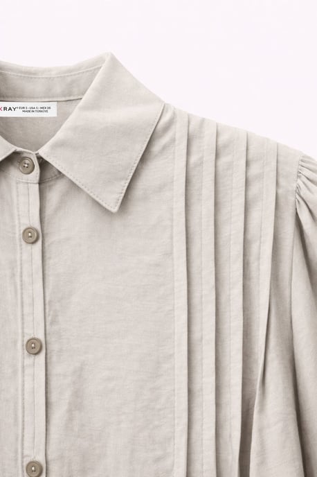 Strukturierte Ripp Longsleeve Hemd mit Knopfleiste - Image 3