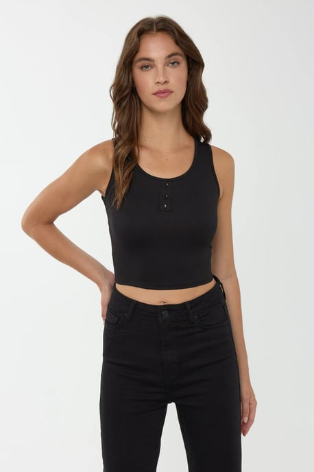 Basic-Button-Detailiert Cropped Top - Image 2