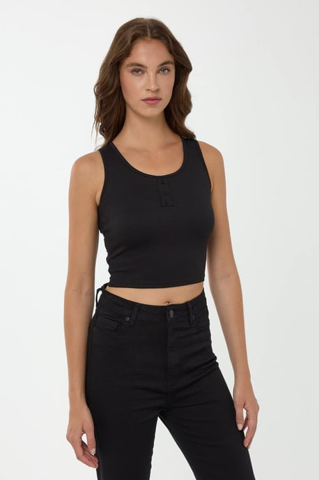 Basic-Button-Detailiert Cropped Top - Image 4