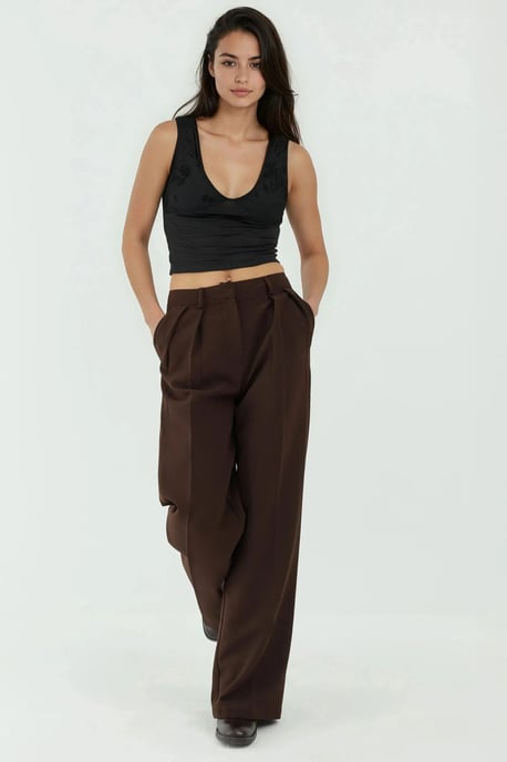 Spitzen-Detail V-Ausschnitt Crop Top - Image 5