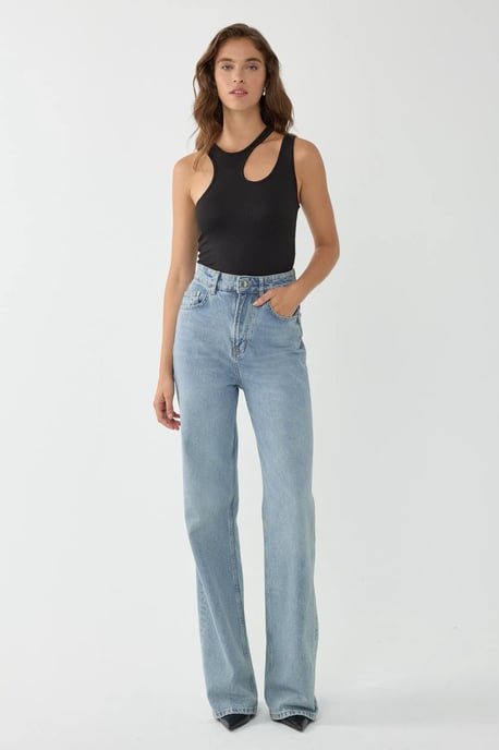 Asymmetrisches Kragen-Crop-Top - Image 4