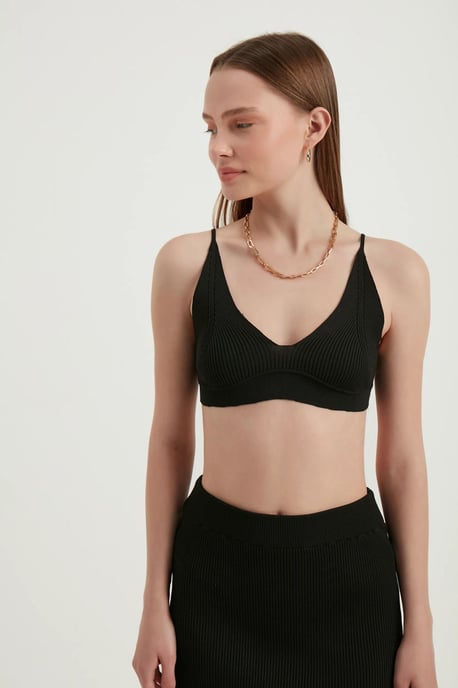 2 Teile: V-Ausschnitt Bodycon Crop Top & Hohe Taille Maxi mit Seitenschlitz - Image 5