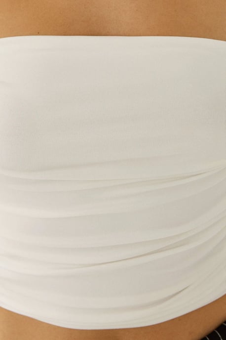 Trägerloses Rüschendrapierung Crop-Top - Image 6