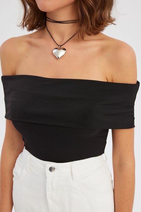 Schulterfreies Raffung Bodycon Crop Top - Image 5