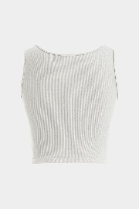 Geripptes Twist-Front-Crop-Top - Image 4