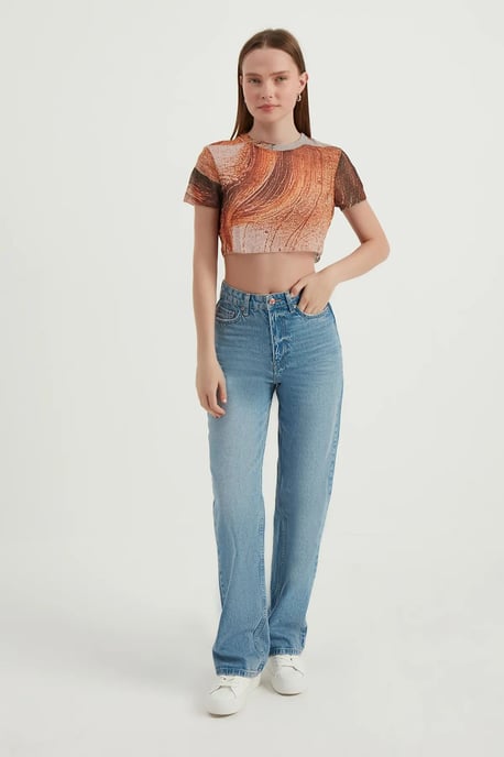 Abstract Tüll-Crop-Top - Image 3