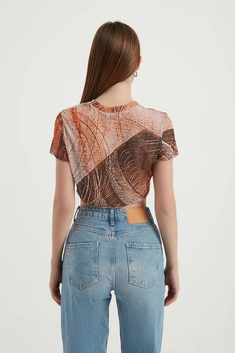 Abstract Tüll-Crop-Top - Image 4