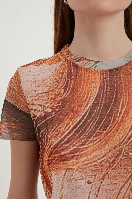 Abstract Tüll-Crop-Top - Image 5