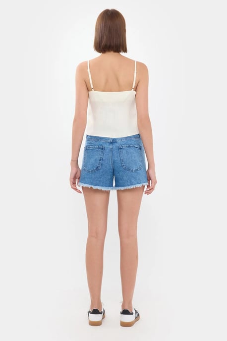 Gestreifter Quadrat-Ausschnitt Träger Crop-Top - Image 2