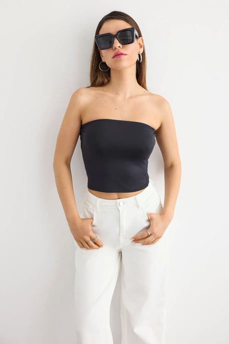Trägerloses Crop Top - Image 2