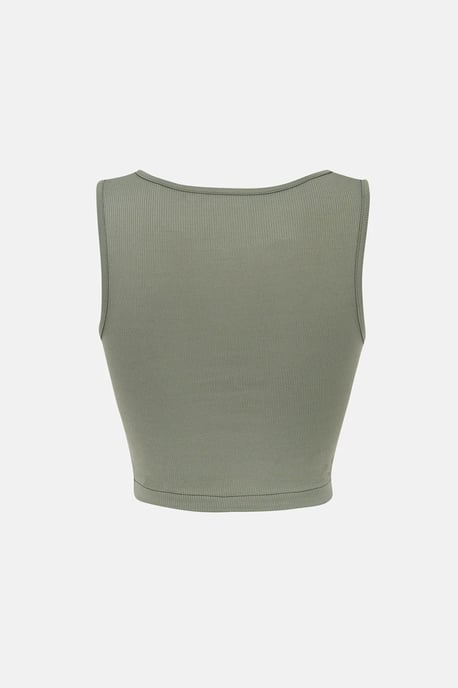 Gestreiftes Crop Top mit gedrehtem Frontdesign - Image 4