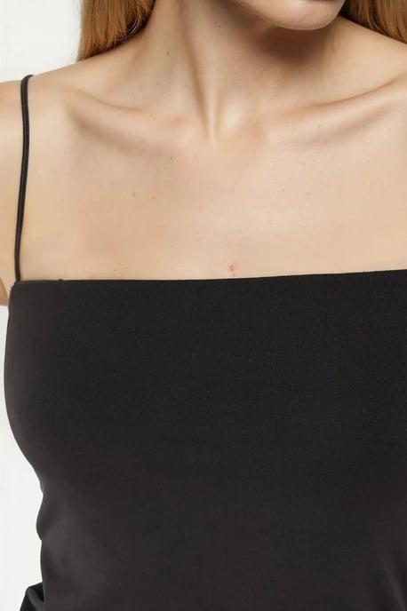 Rechteckiger Kragen Cropped Top - Image 5