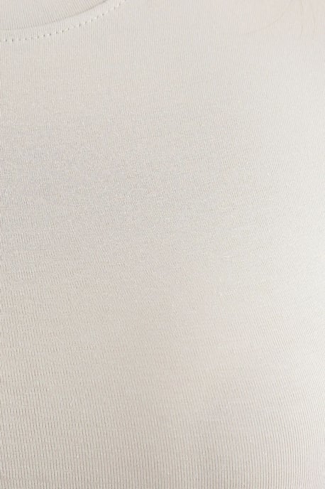 Crew Neck Basic Cropped Top - Image 5