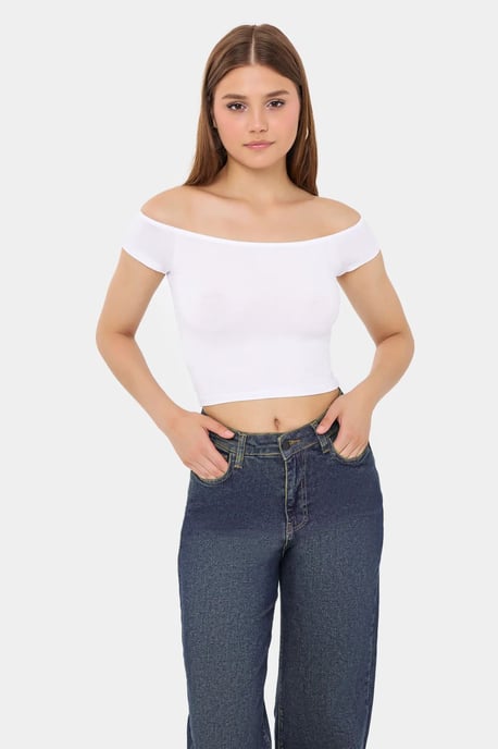 Schulterfreies Crop Top - Image 4
