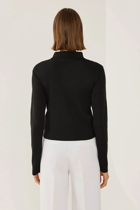 Slim Fit Stricktop mit Knopfdetails - Image 5
