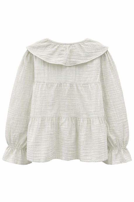 Rüschen-Schalkragenbluse mit Schleifenverschluss - Image 3