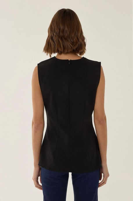 Schwarzes Peplum-Top - Image 4