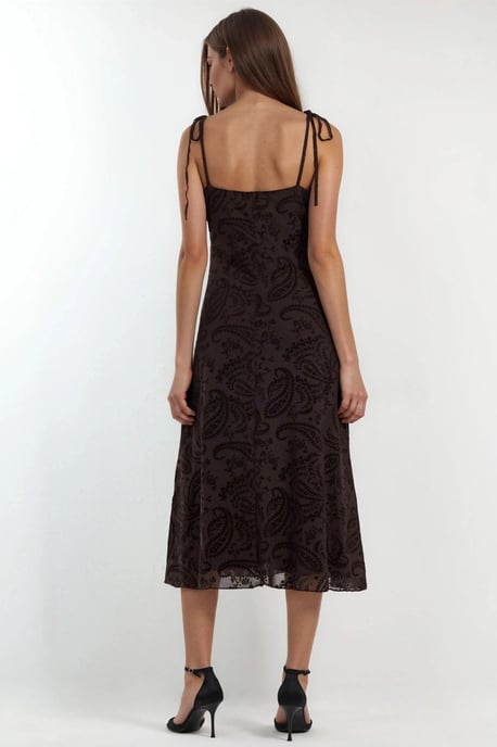 Blumiges A-Linien Tüll-Midikleid - Image 3