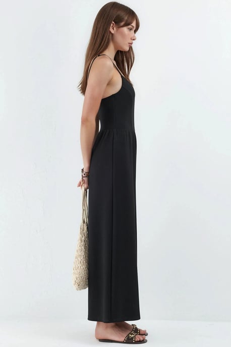 Modal Touch V-Ausschnitt Langer Strick-Overall - Image 4